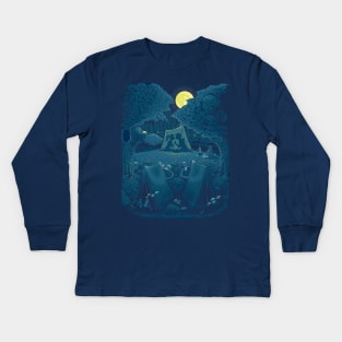 Peeping Tents Kids Long Sleeve T-Shirt